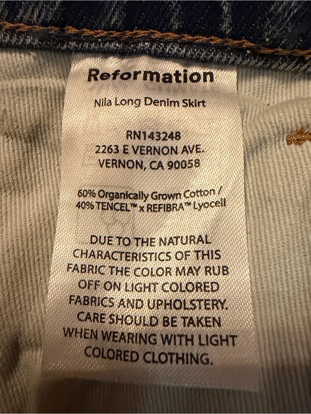 Reformation Nila Long Midi Denim Skirt in Faded Blue - Picture 2 of 10